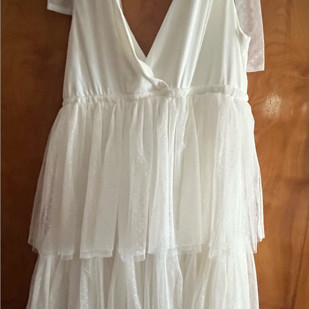 Baltic Born Off White Textured Dress